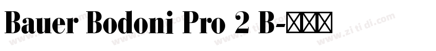 Bauer Bodoni Pro 2 B字体转换